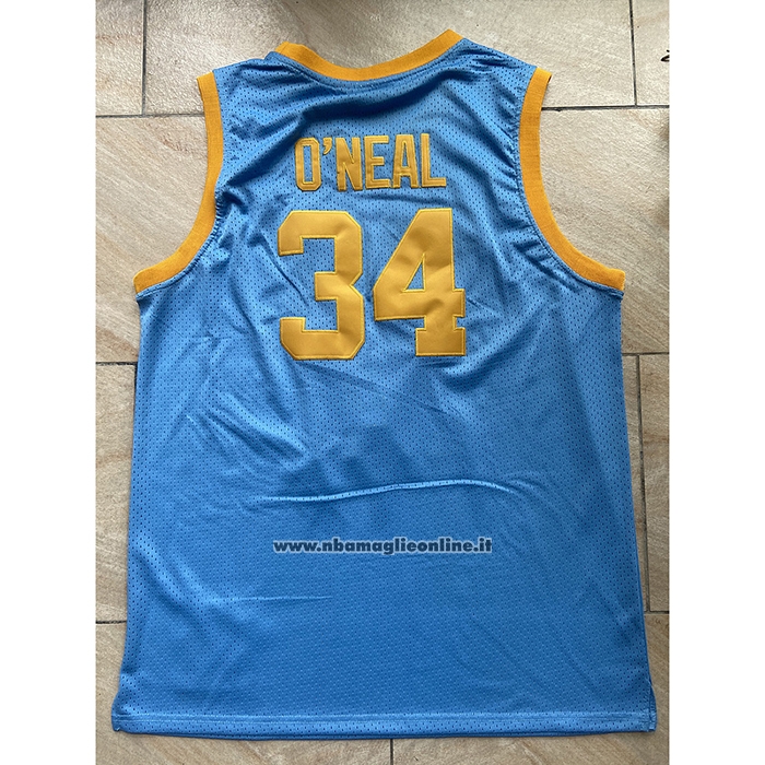 Maglia Los Angeles Lakers Shaquille O'neal #34 Mitchell & Ness 2001-02 Blu